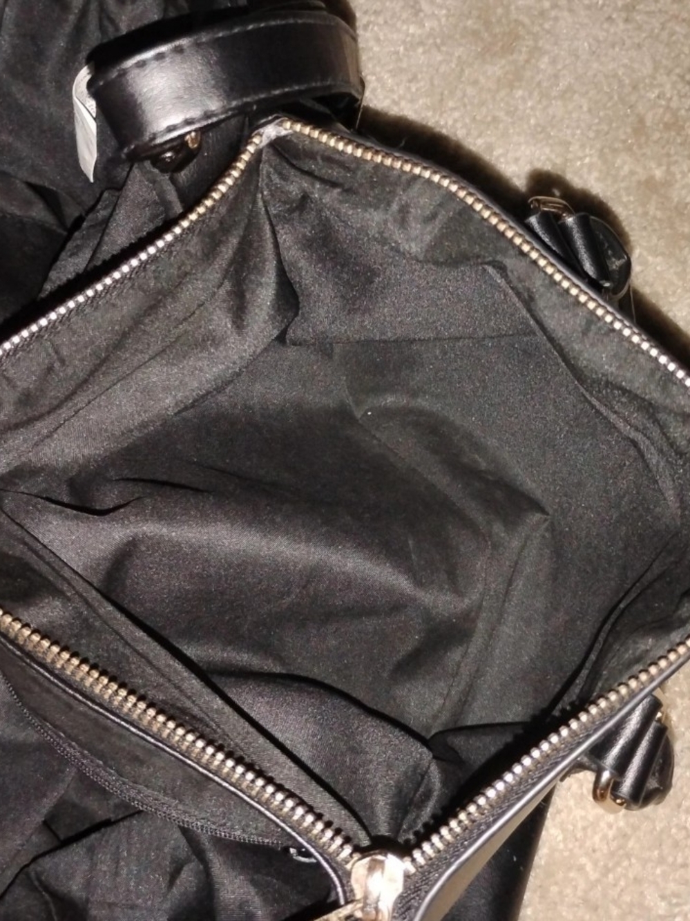 Christian Siriano Black Faux Leather Satchel